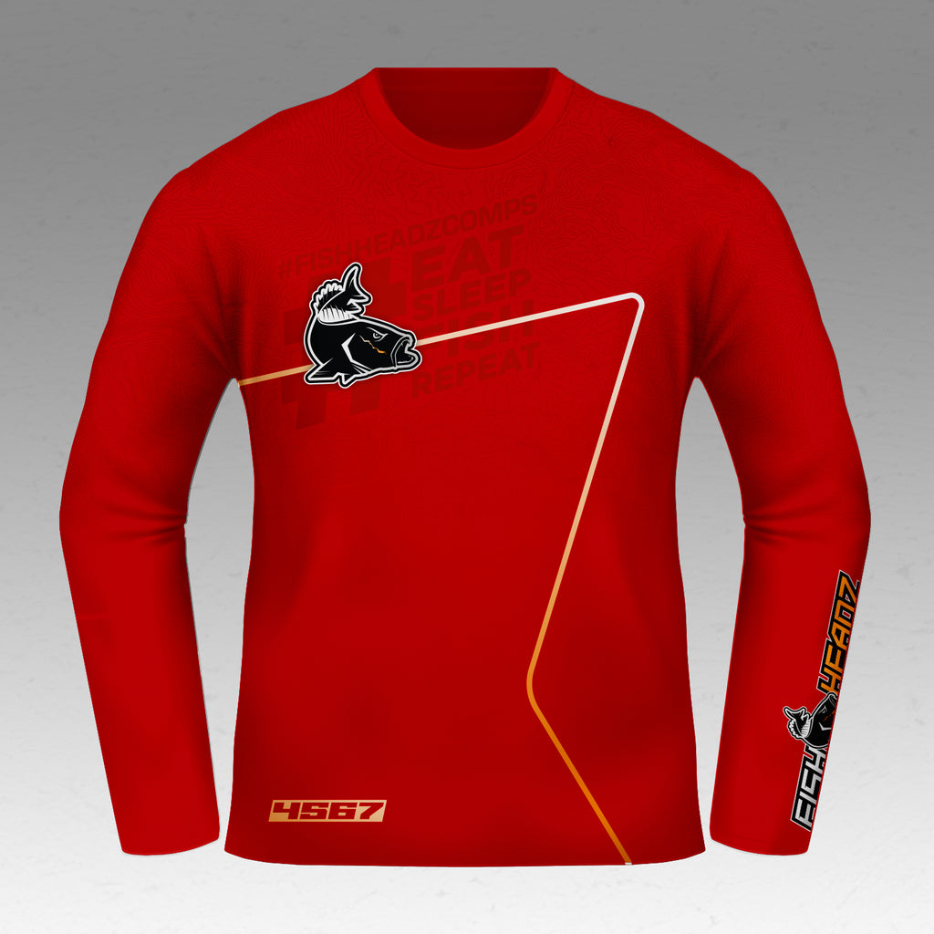 SALE : 25% OFF : 2023 #fishheadzcomps Jersey - Blood Red